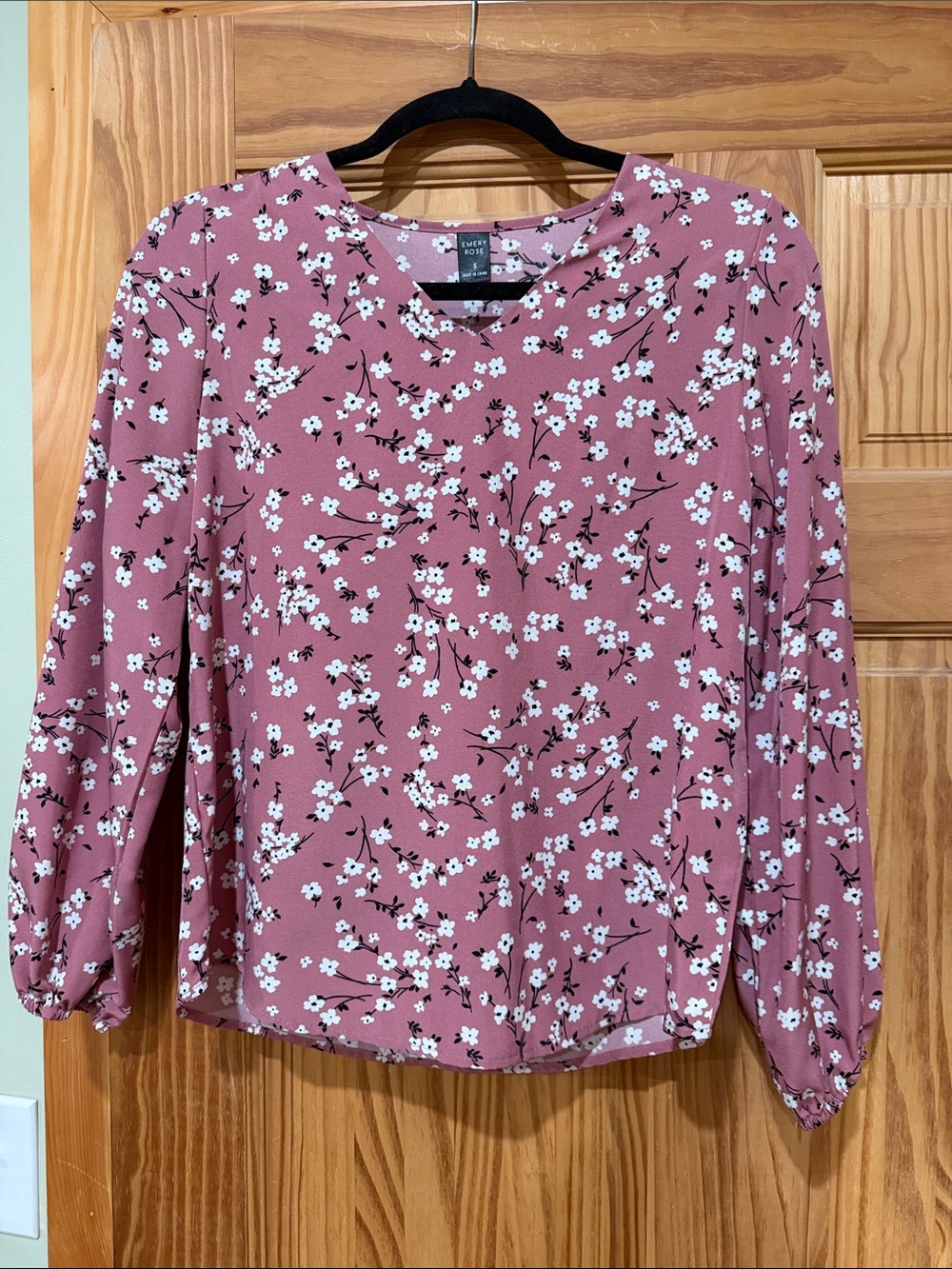 Charming Floral Blouse — Dusty Rose